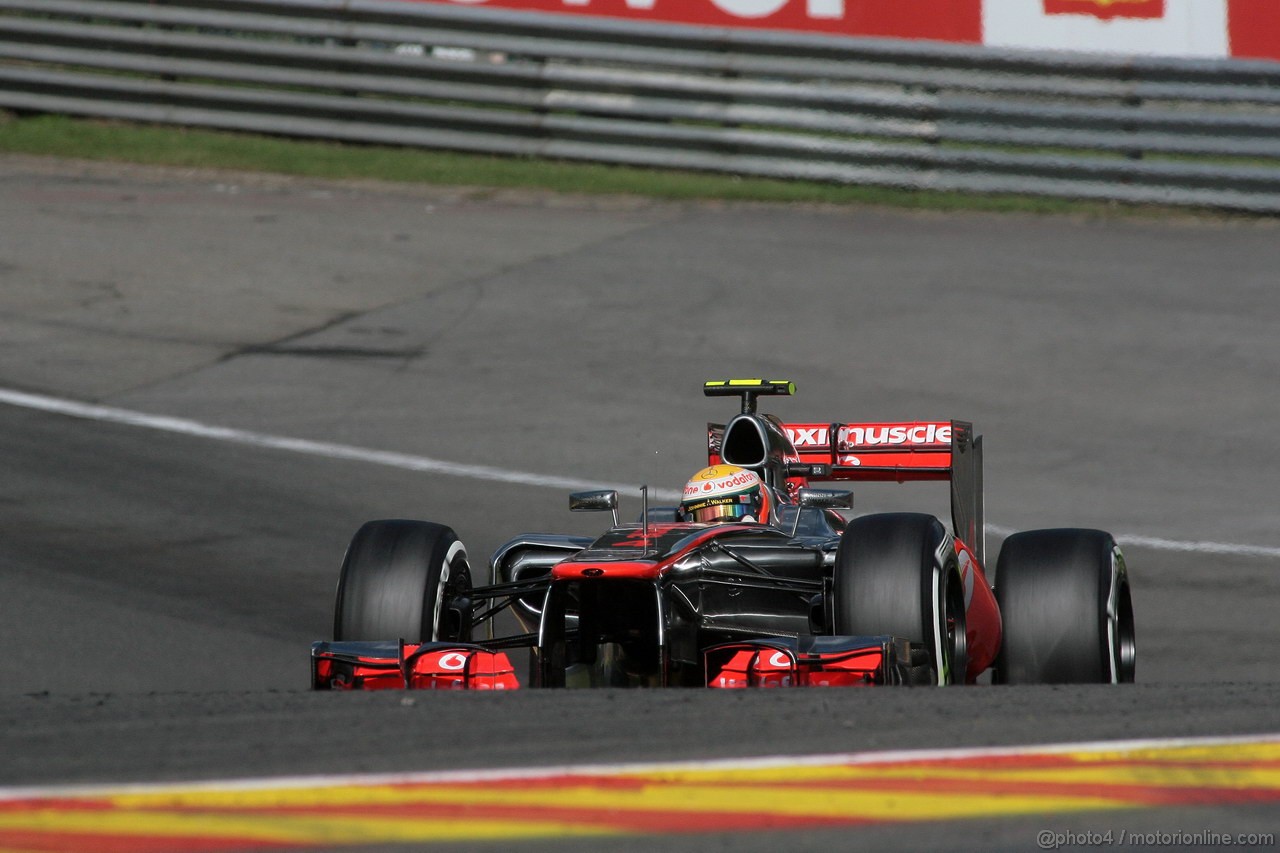 GP BELGIO, 01.09.2012- Prove Libere 3, Lewis Hamilton (GBR) McLaren Mercedes MP4-27 