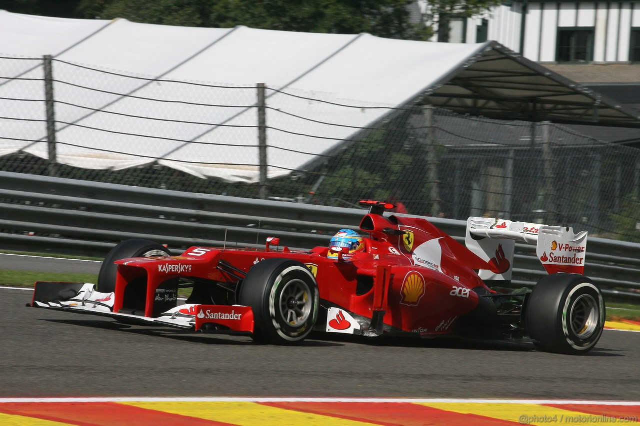 GP BELGIO, 01.09.2012- Prove Libere 3, Fernando Alonso (ESP) Ferrari F2012 