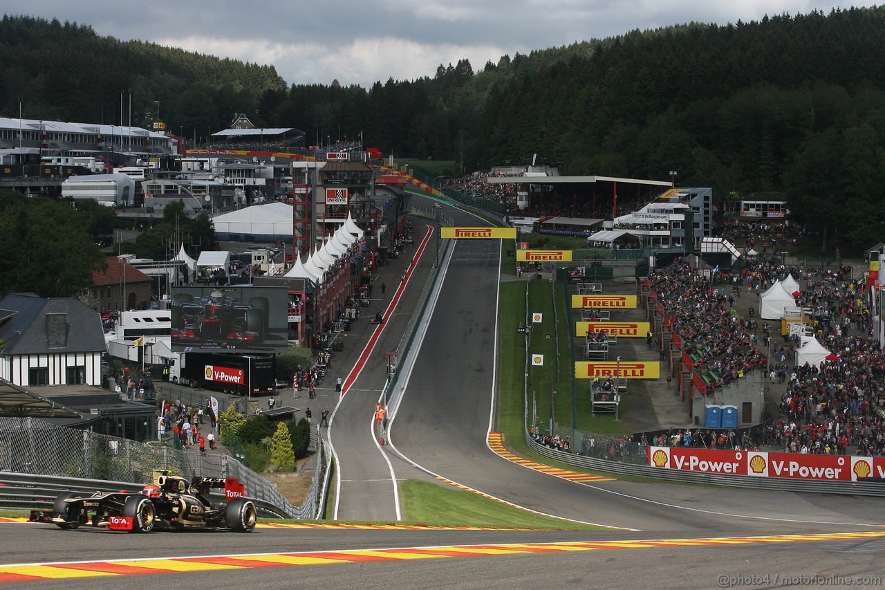 GP BELGIO, 01.09.2012- Prove Libere 3, Romain Grosjean (FRA) Lotus F1 Team E20