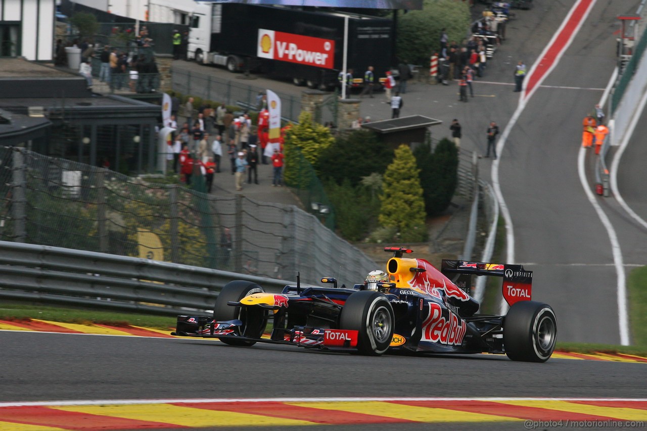 GP BELGIO, 01.09.2012- Prove Libere 3, Sebastian Vettel (GER) Red Bull Racing RB8 