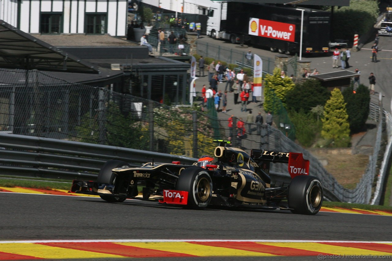 GP BELGIO, 01.09.2012- Prove Libere 3, Romain Grosjean (FRA) Lotus F1 Team E20 