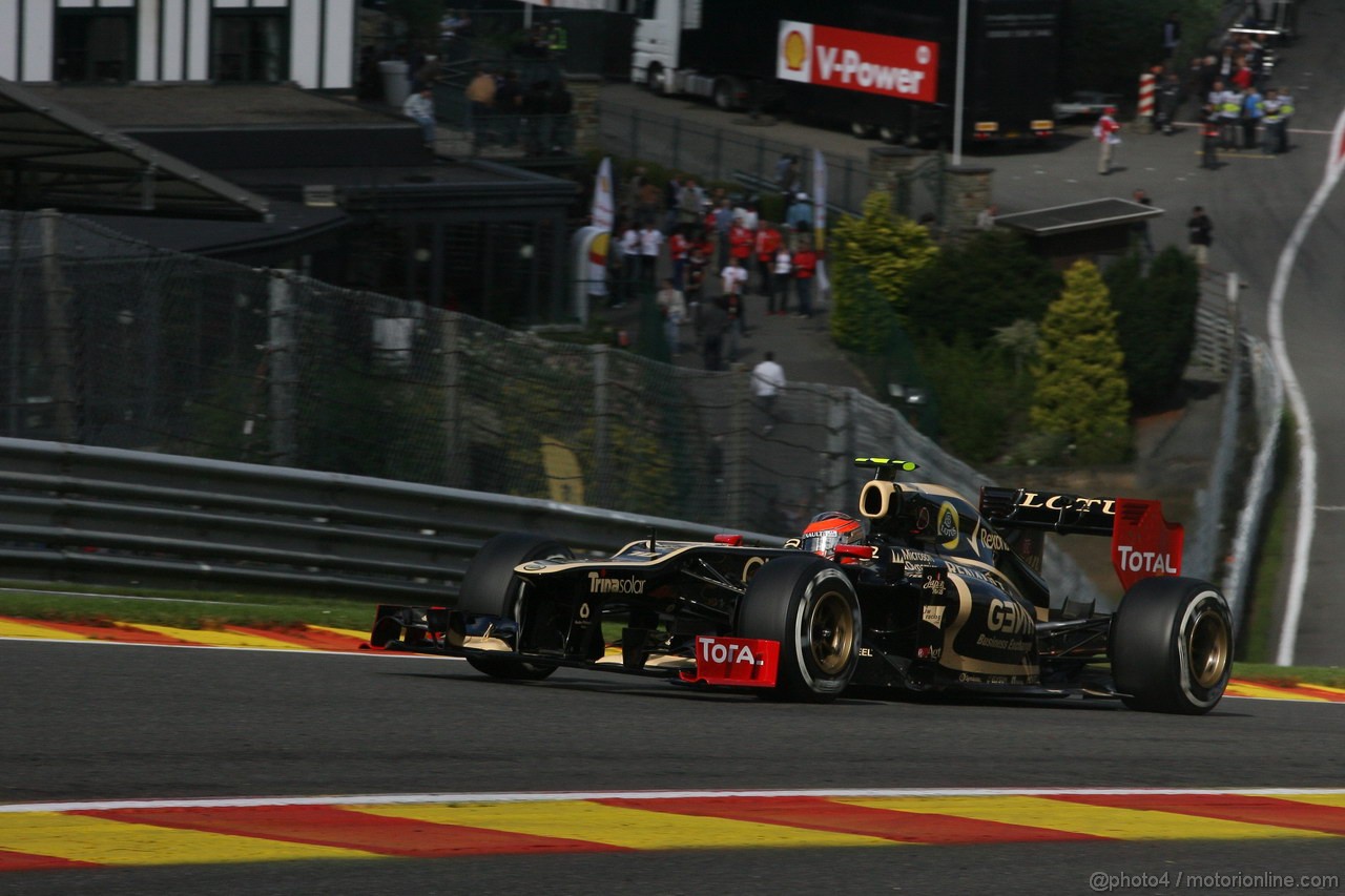 GP BELGIO, 01.09.2012- Prove Libere 3, Romain Grosjean (FRA) Lotus F1 Team E20 