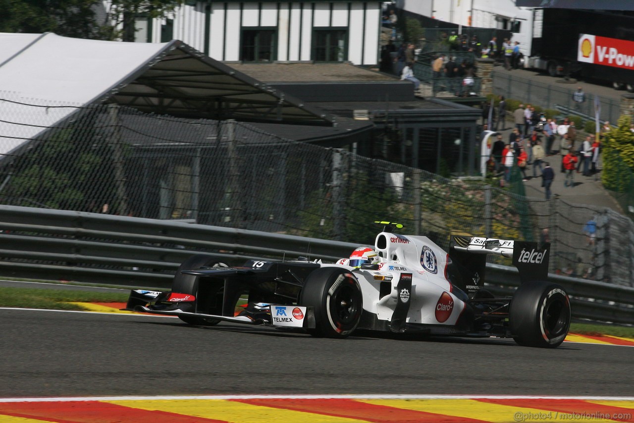 GP BELGIO, 01.09.2012- Prove Libere 3, Sergio Prez (MEX) Sauber F1 Team C31 