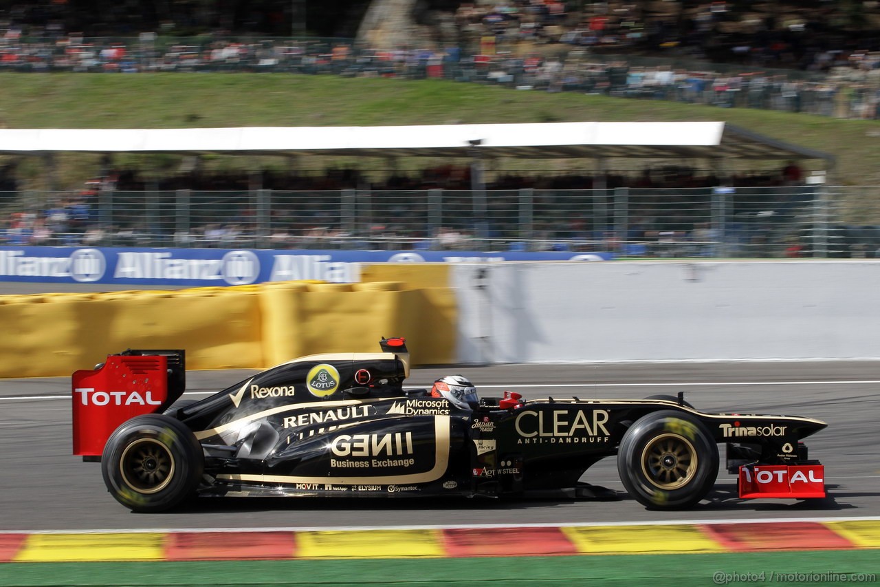 GP BELGIO, 01.09.2012- Prove Libere 3, Kimi Raikkonen (FIN) Lotus F1 Team E20 