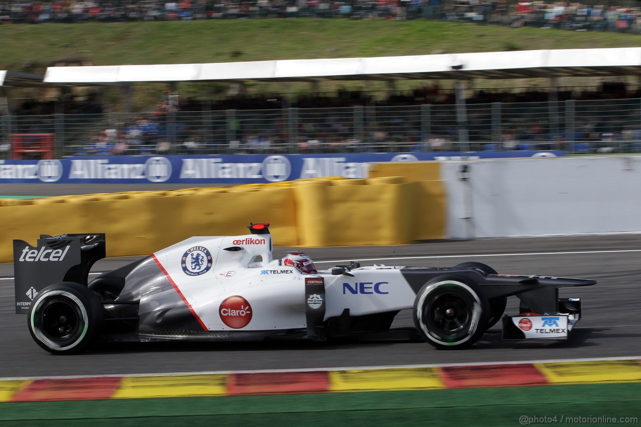 GP BELGIO, 01.09.2012- Prove Libere 3, Kamui Kobayashi (JAP) Sauber F1 Team C31 