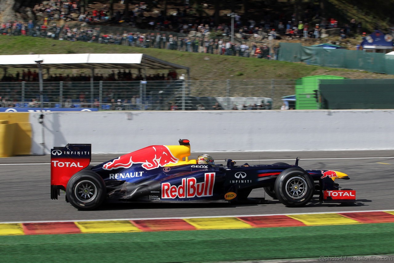 GP BELGIO, 01.09.2012- Prove Libere 3, Sebastian Vettel (GER) Red Bull Racing RB8 