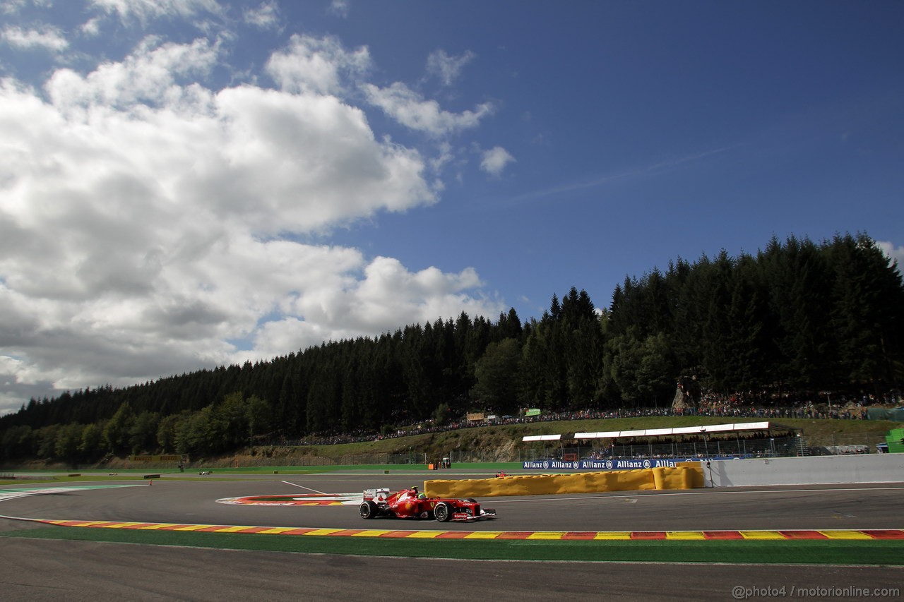 GP BELGIO, 01.09.2012- Prove Libere 3, Fernando Alonso (ESP) Ferrari F2012 