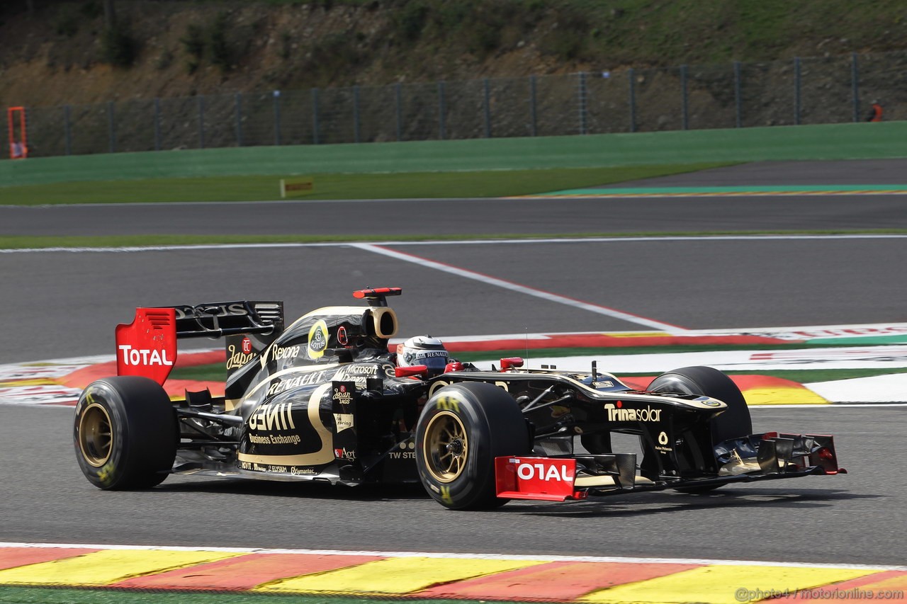 GP BELGIO, 01.09.2012- Prove Libere 3, Kimi Raikkonen (FIN) Lotus F1 Team E20 