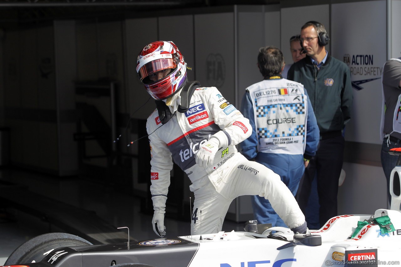 GP BELGIO, 01.09.2012- Qualifiche, secondo Kamui Kobayashi (JAP) Sauber F1 Team C31 