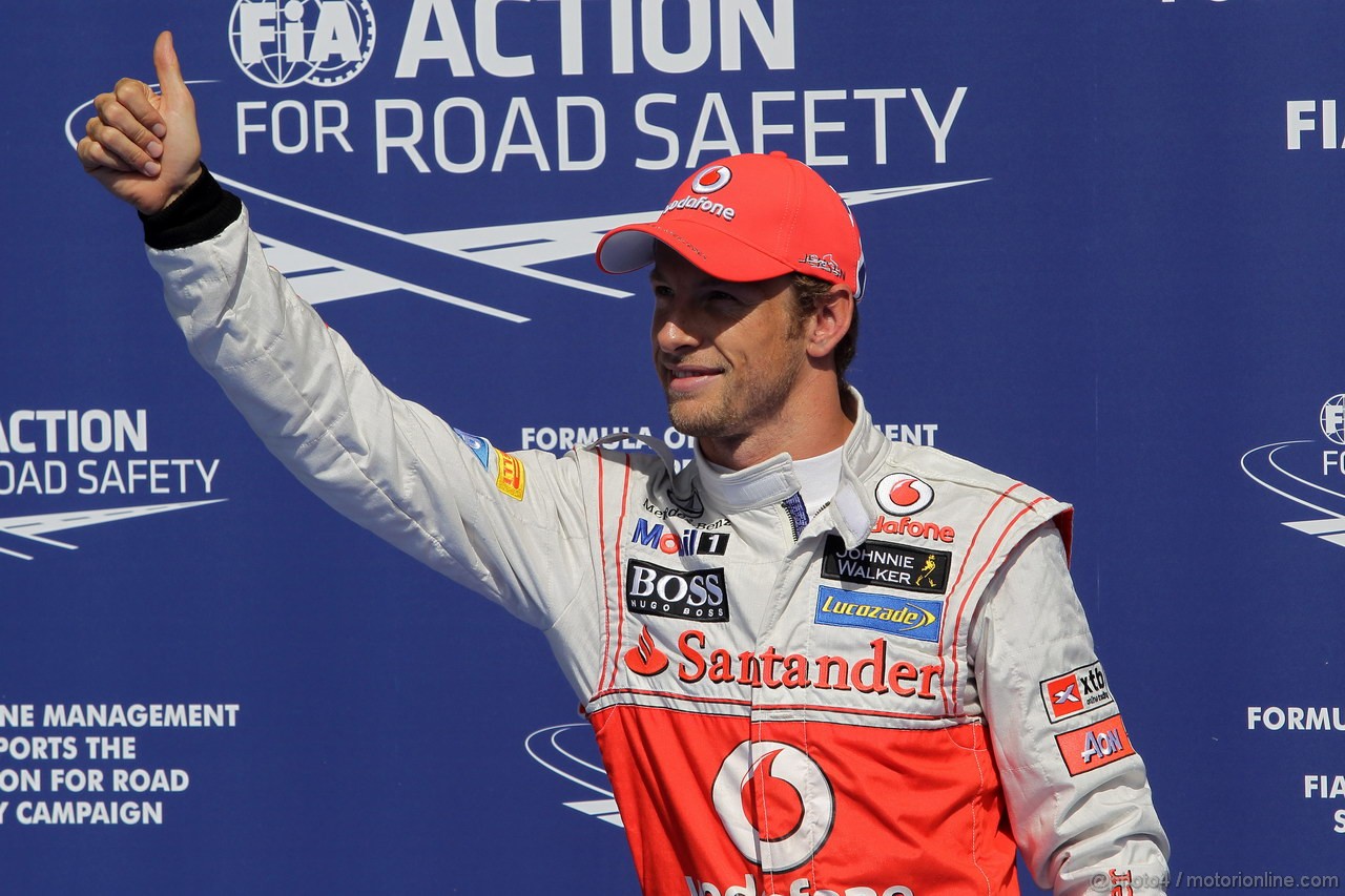 GP BELGIO, 01.09.2012- Qualifiche, Jenson Button (GBR) McLaren Mercedes MP4-27 pole position