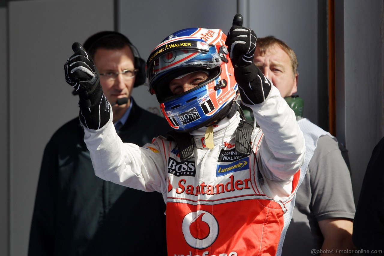 GP BELGIO, 01.09.2012- Qualifiche, Jenson Button (GBR) McLaren Mercedes MP4-27 pole position