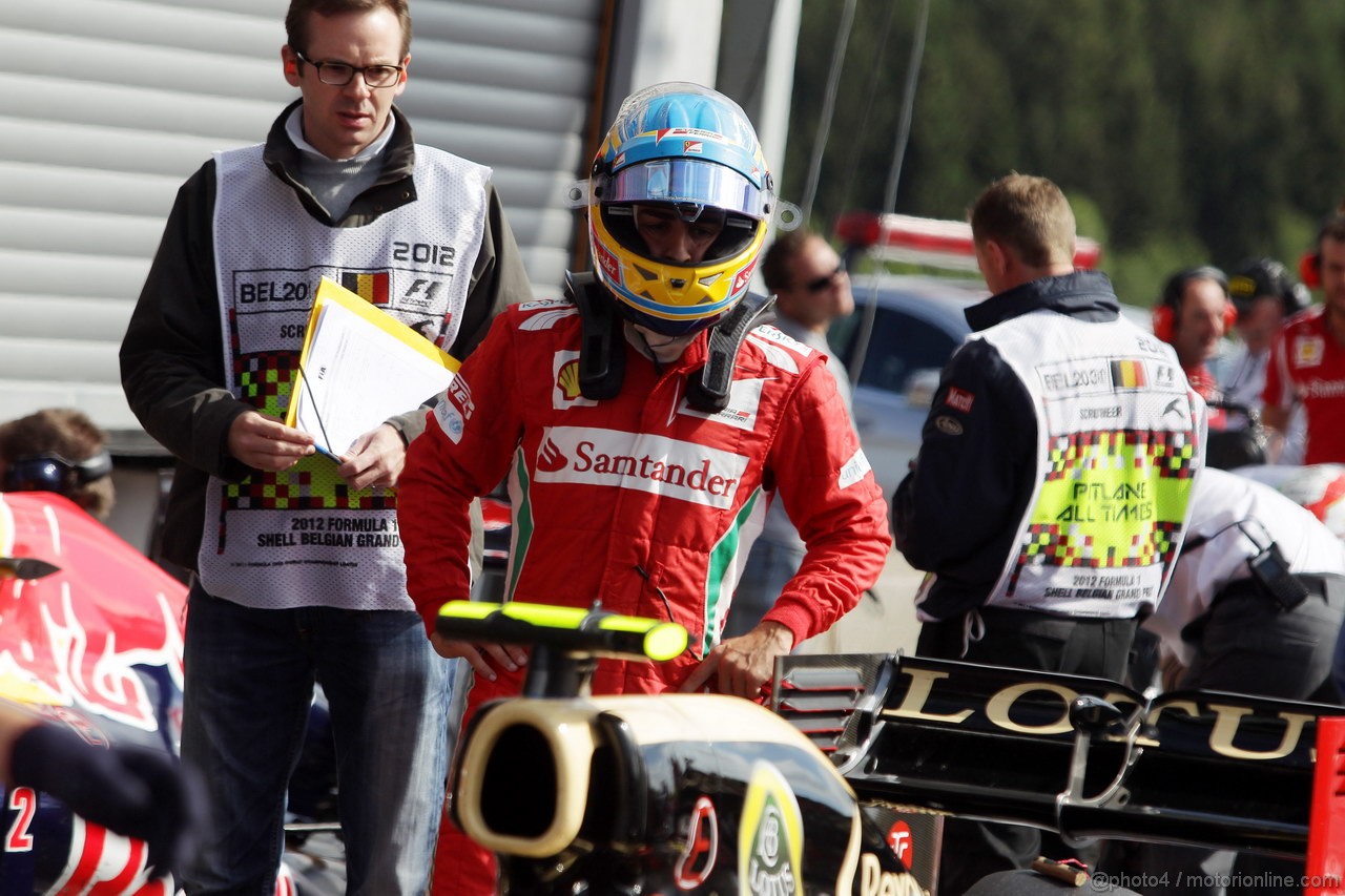 GP BELGIO, 01.09.2012- Qualifiche, Fernando Alonso (ESP) Ferrari F2012 