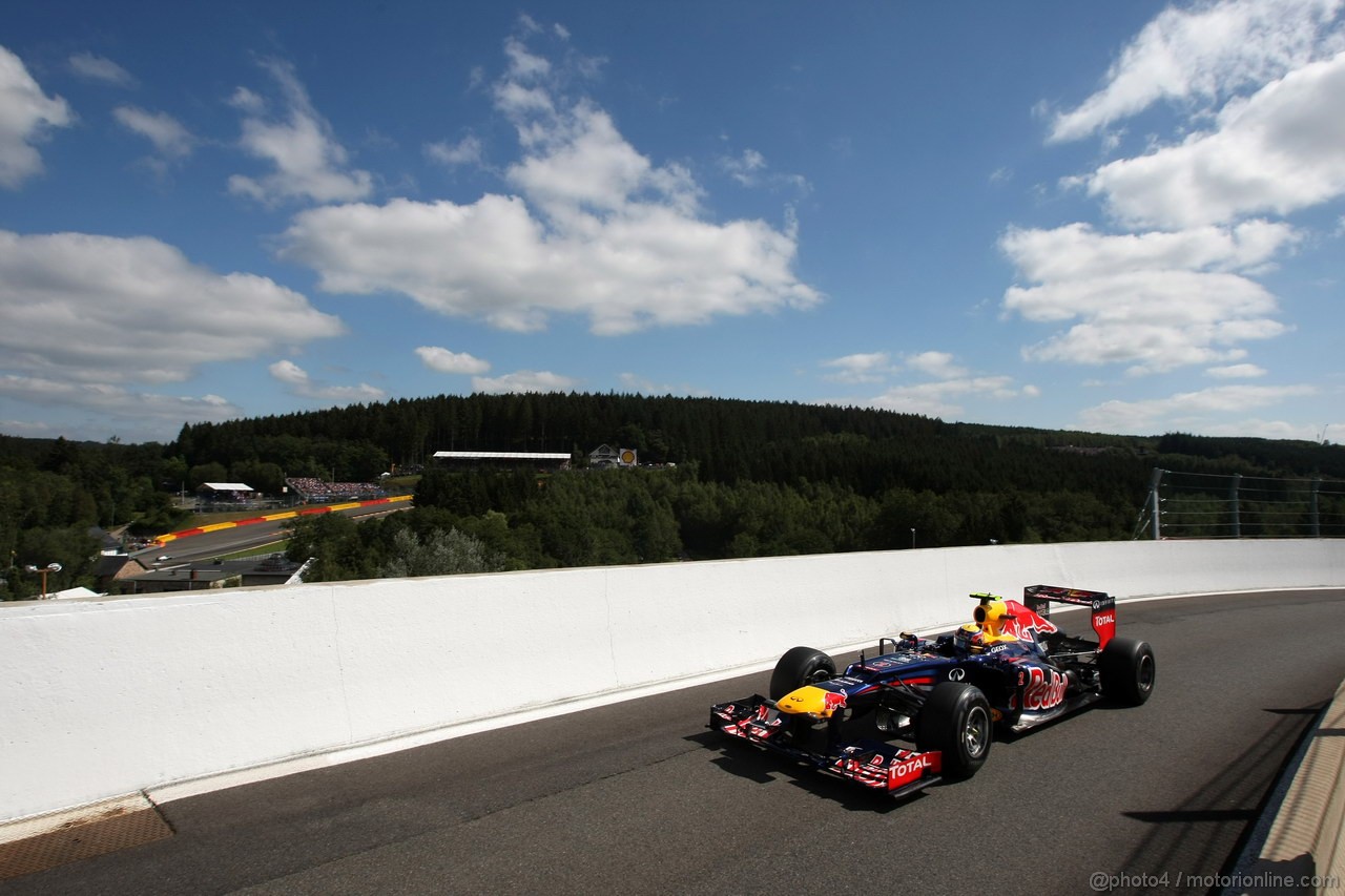 GP BELGIO, 01.09.2012- Qualifiche, Mark Webber (AUS) Red Bull Racing RB8 