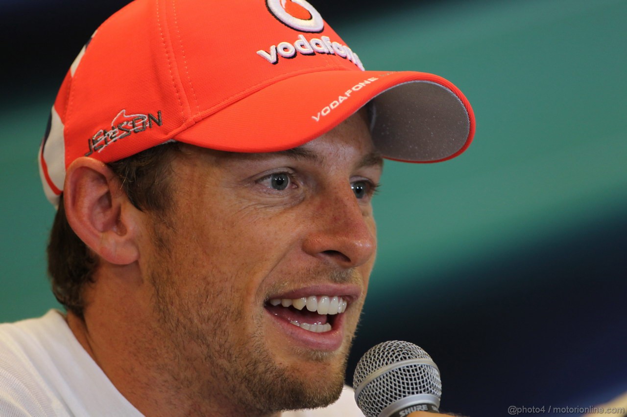 GP BELGIO, 01.09.2012- Qualifiche, Conferenza Stampa, Jenson Button (GBR) McLaren Mercedes MP4-27 