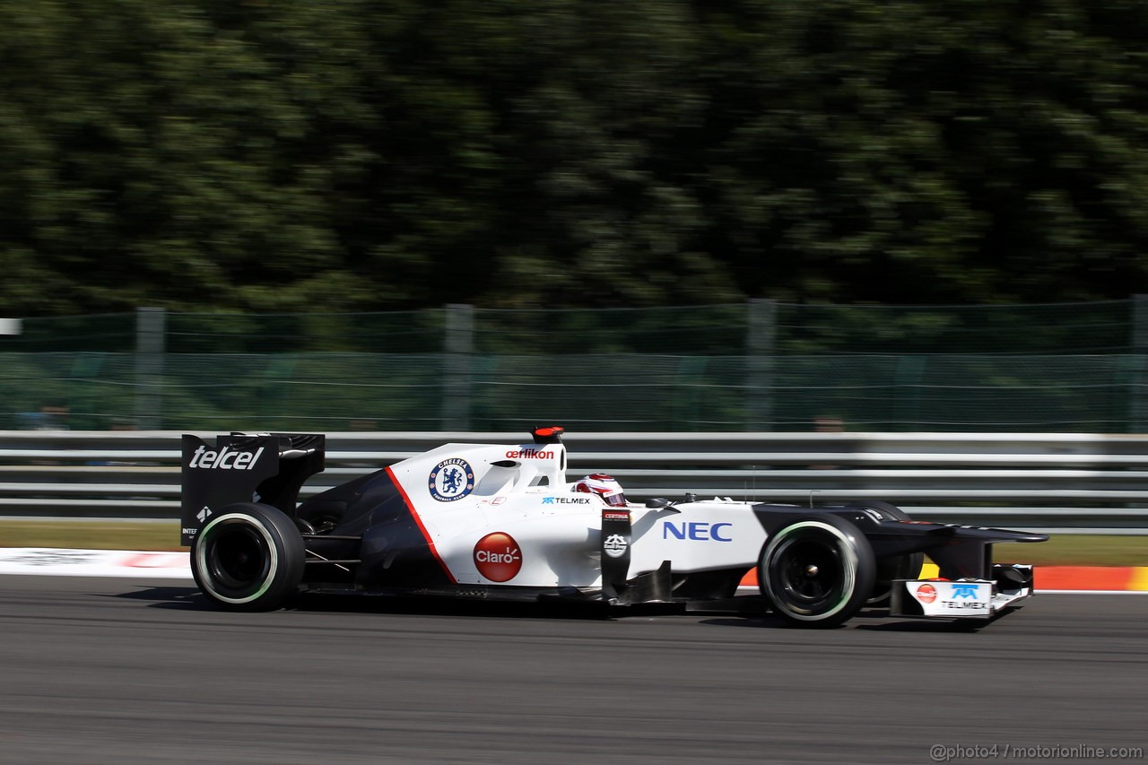 GP BELGIO, 01.09.2012- Qualifiche, Kamui Kobayashi (JAP) Sauber F1 Team C31 