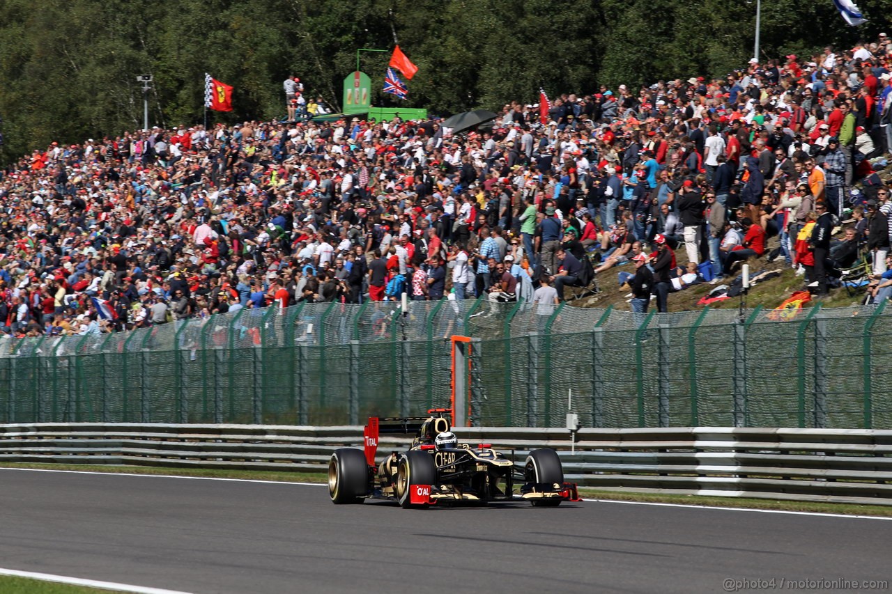 GP BELGIO, 01.09.2012- Qualifiche, Kimi Raikkonen (FIN) Lotus F1 Team E20 