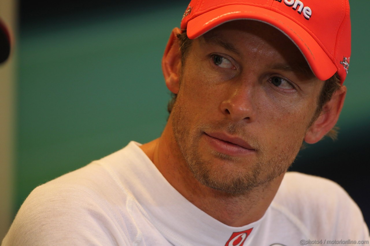 GP BELGIO, 01.09.2012- Qualifiche, Conferenza Stampa, Jenson Button (GBR) McLaren Mercedes MP4-27 