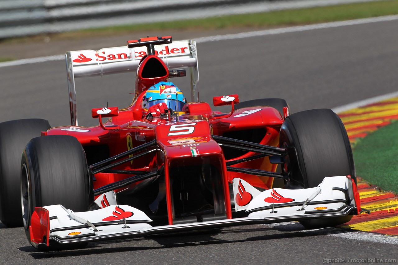 GP BELGIO, 01.09.2012- Qualifiche, Fernando Alonso (ESP) Ferrari F2012 