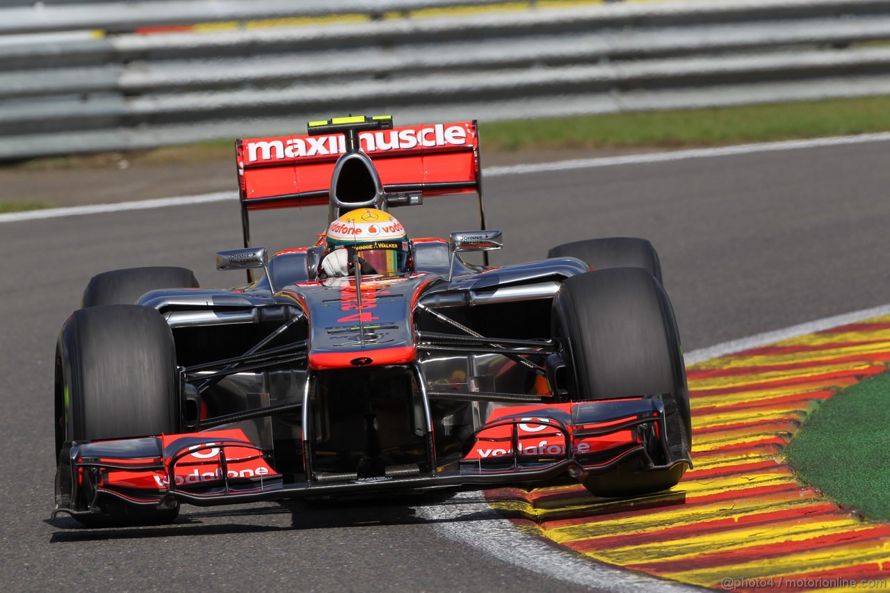 GP BELGIO, 01.09.2012- Qualifiche, Lewis Hamilton (GBR) McLaren Mercedes MP4-27 