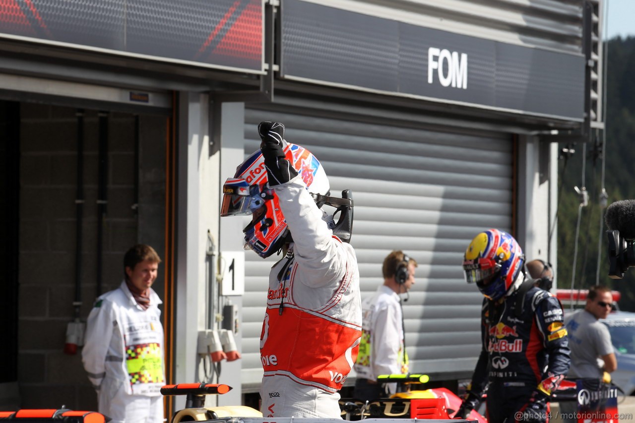 GP BELGIO, 01.09.2012- Qualifiche, Jenson Button (GBR) McLaren Mercedes MP4-27 pole position