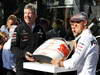 GP BELGIO, Michael Schumacher (GER), Mercedes AMG Petronas F1 Team celebrate his 300 GP in Formula 1, in the picture with Ross Brawn (GBR), Team Principal, Mercedes GP 