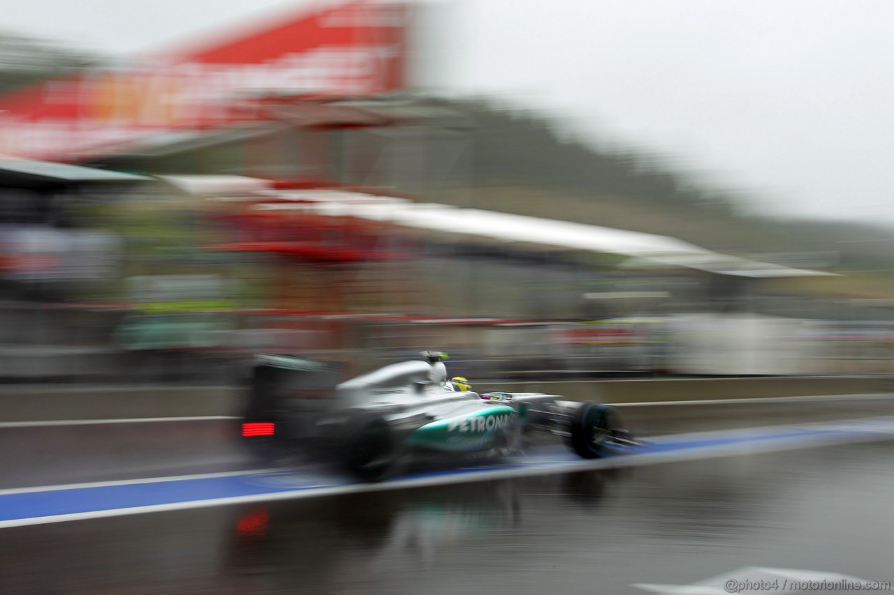 GP BELGIO, 31.08.2012- Prove Libere 1, Nico Rosberg (GER) Mercedes AMG F1 W03 
