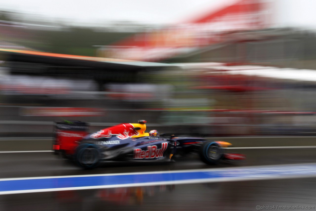 GP BELGIO, 31.08.2012- Prove Libere 1, Sebastian Vettel (GER) Red Bull Racing RB8 