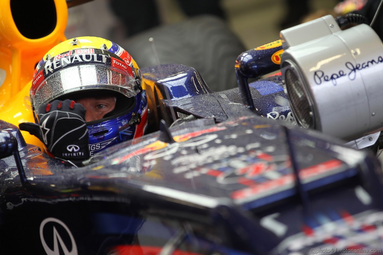 GP BELGIO, 31.08.2012- Prove Libere 1, Mark Webber (AUS) Red Bull Racing RB8 