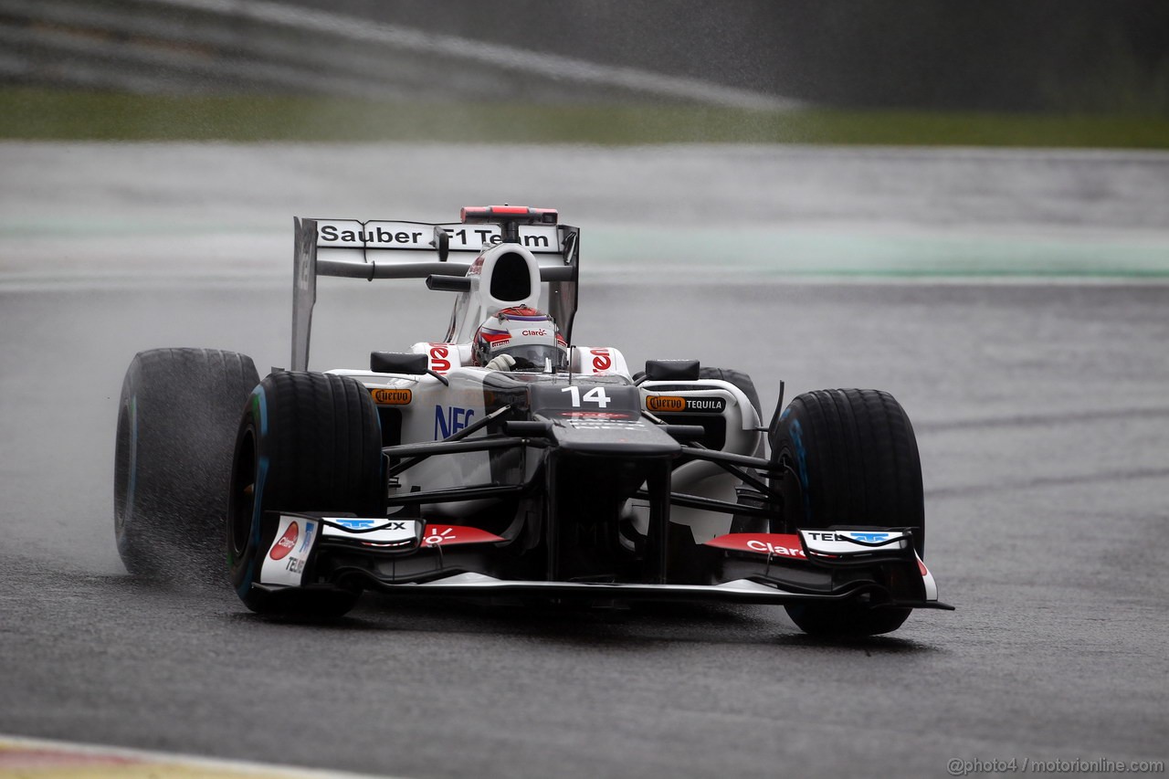 GP BELGIO, 31.08.2012- Prove Libere 1, Kamui Kobayashi (JAP) Sauber F1 Team C31 