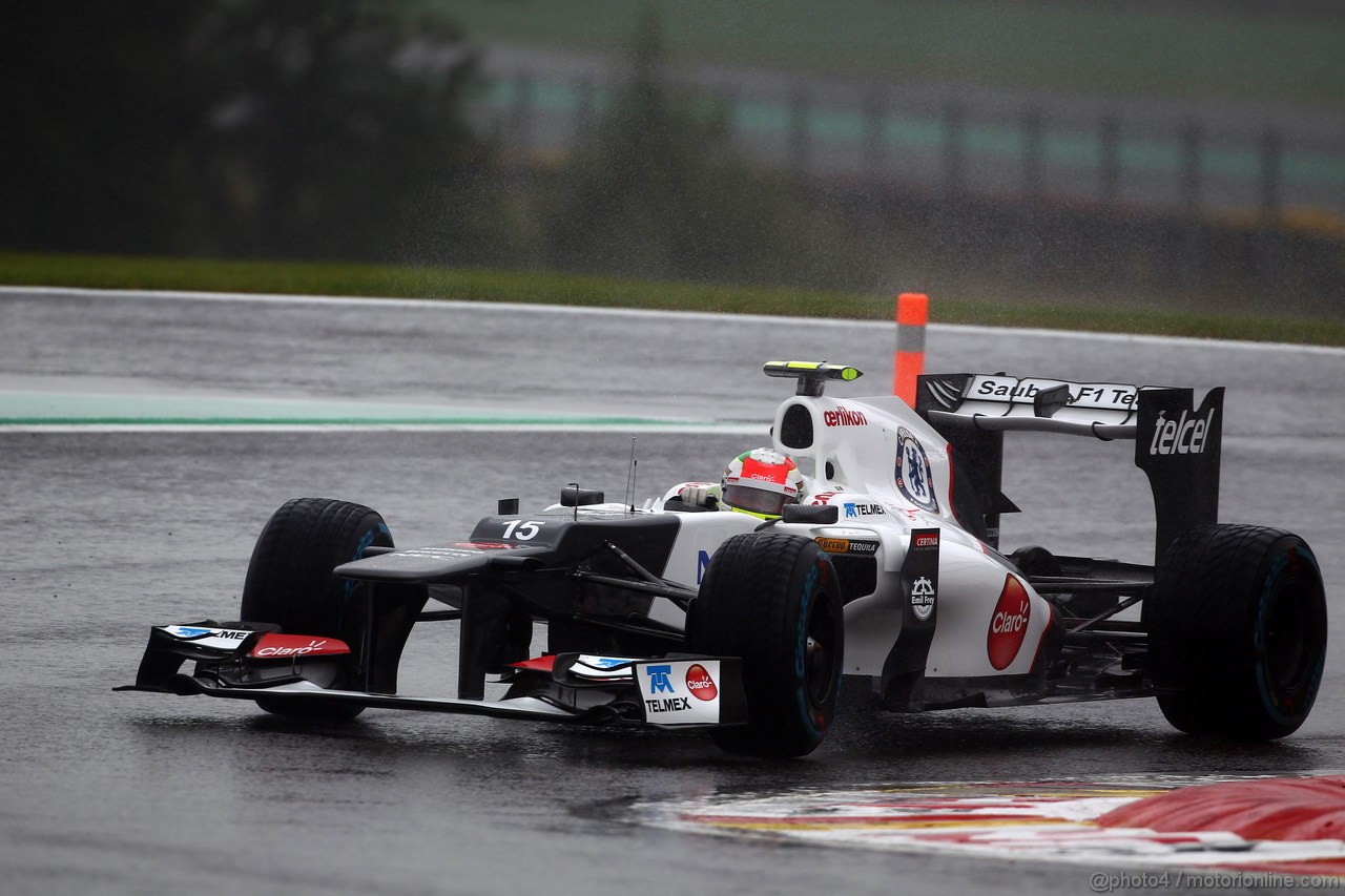 GP BELGIO, 31.08.2012- Prove Libere 1,Sergio Prez (MEX) Sauber F1 Team C31 