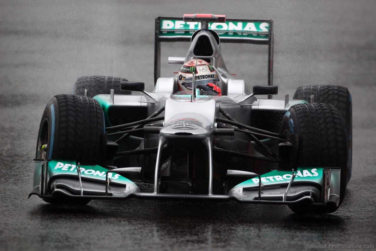 GP BELGIO, 31.08.2012- Prove Libere 1, Michael Schumacher (GER) Mercedes AMG F1 W03 