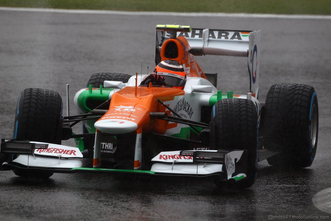 GP BELGIO, 31.08.2012- Prove Libere 1, Nico Hulkenberg (GER) Sahara Force India F1 Team VJM05 