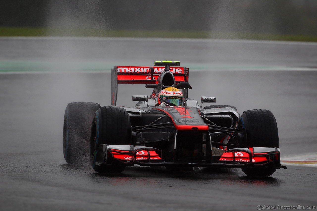 GP BELGIO, 31.08.2012- Prove Libere 1, Lewis Hamilton (GBR) McLaren Mercedes MP4-27 