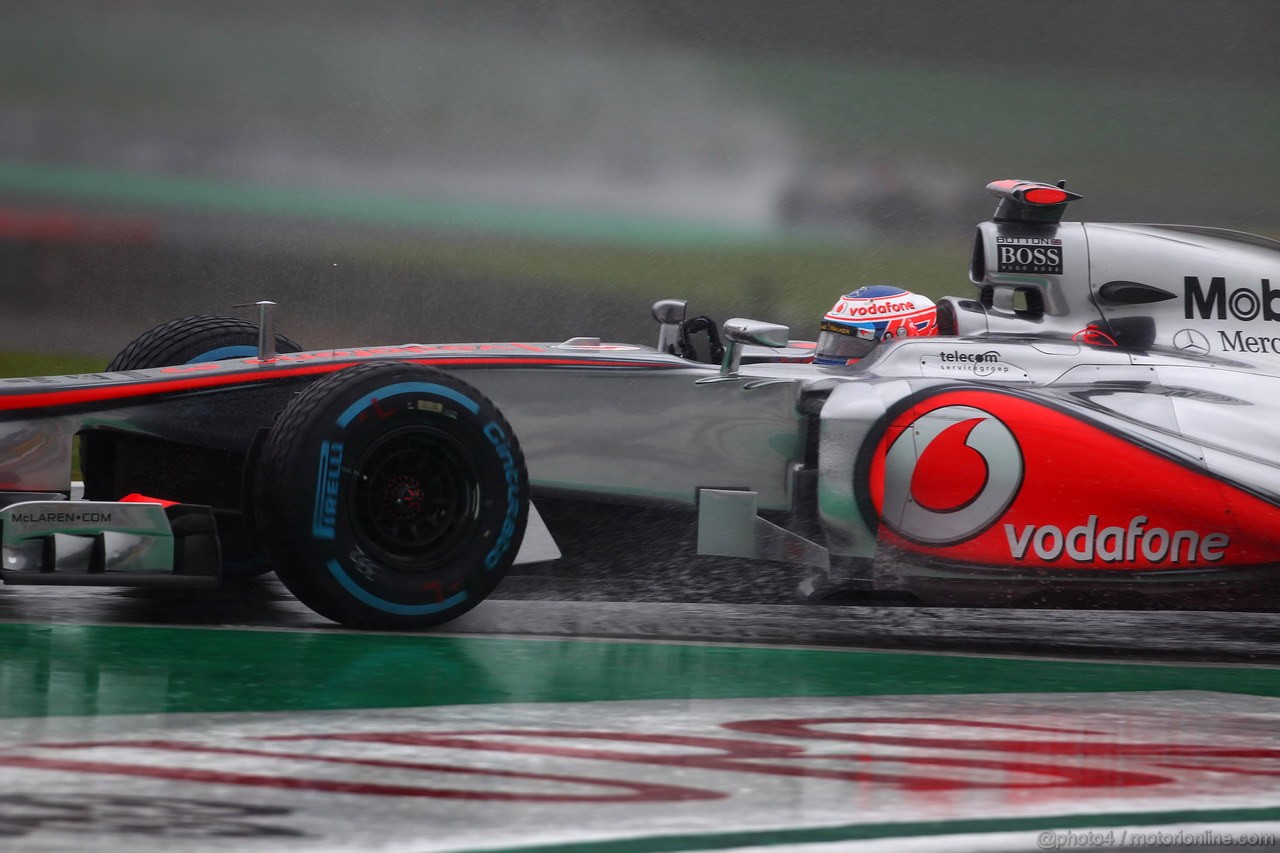 GP BELGIO, 31.08.2012- Prove Libere 1, Jenson Button (GBR) McLaren Mercedes MP4-27 