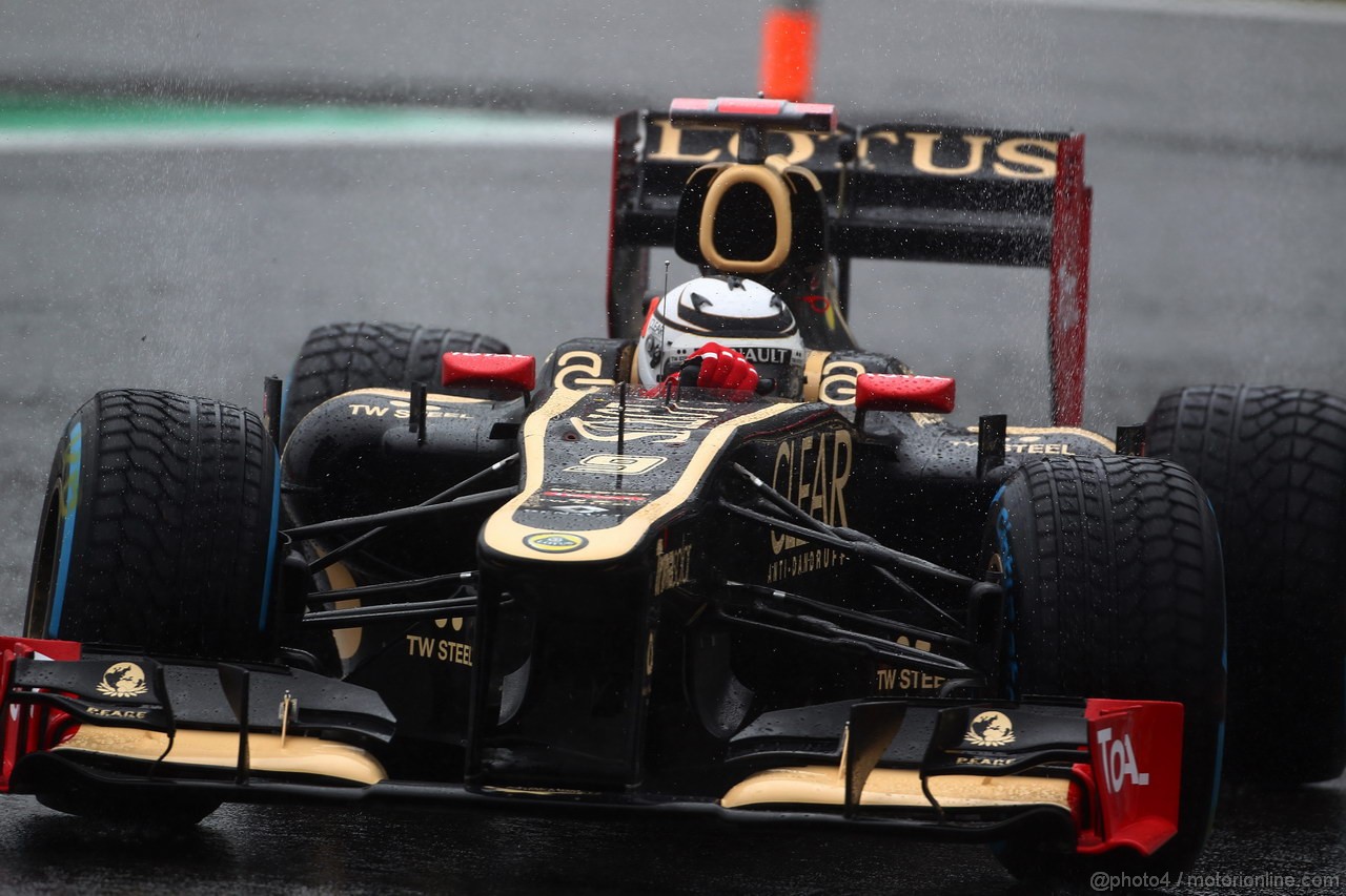 GP BELGIO, 31.08.2012- Prove Libere 1, Kimi Raikkonen (FIN) Lotus F1 Team E20 