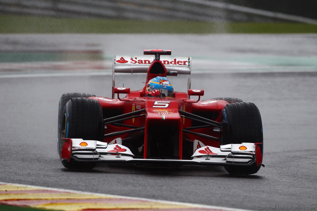 GP BELGIO, 31.08.2012- Prove Libere 1, Fernando Alonso (ESP) Ferrari F2012 