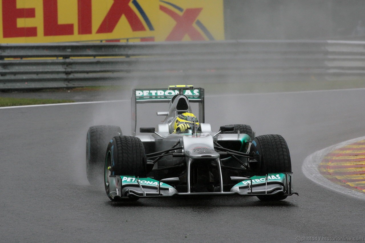 GP BELGIO, 31.08.2012- Prove Libere 1, Nico Rosberg (GER) Mercedes AMG F1 W03 