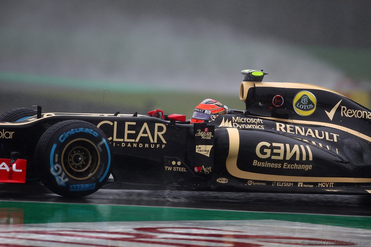 GP BELGIO, 31.08.2012- Prove Libere 1, Romain Grosjean (FRA) Lotus F1 Team E20 