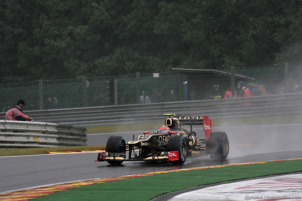 GP BELGIO, 31.08.2012- Prove Libere 1, Romain Grosjean (FRA) Lotus F1 Team E20 