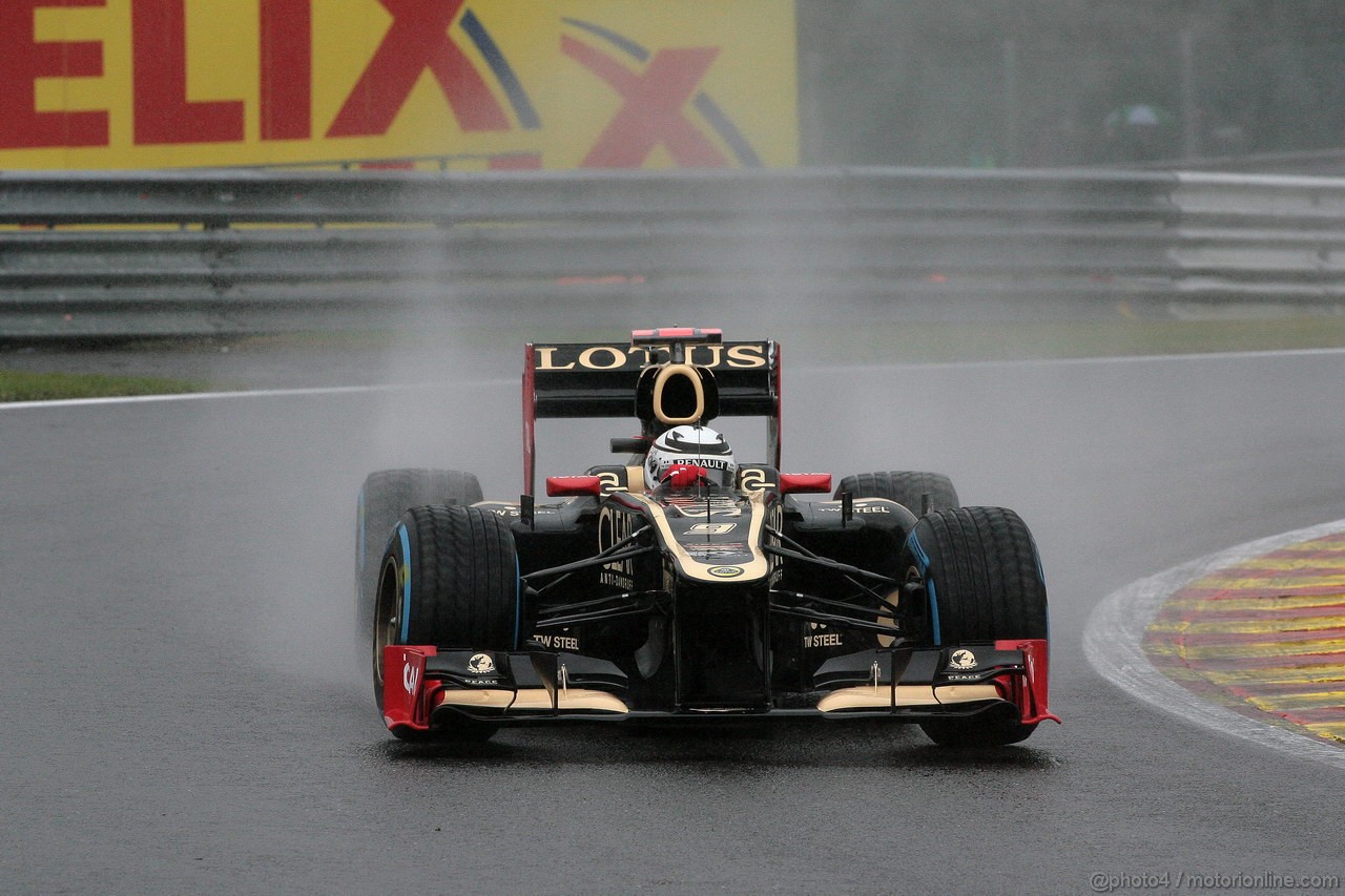 GP BELGIO, 31.08.2012- Prove Libere 1, Kimi Raikkonen (FIN) Lotus F1 Team E20 