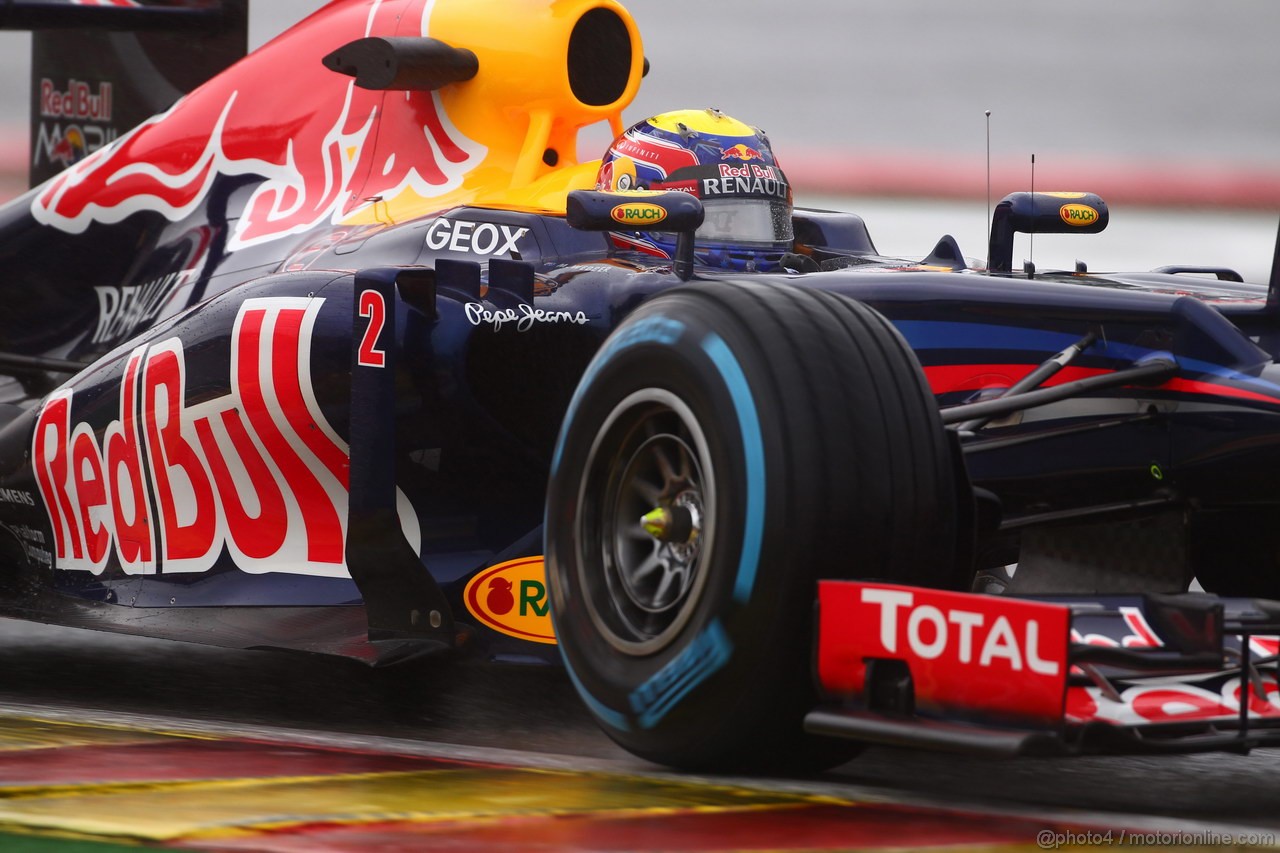 GP BELGIO, 31.08.2012- Prove Libere 1, Mark Webber (AUS) Red Bull Racing RB8 