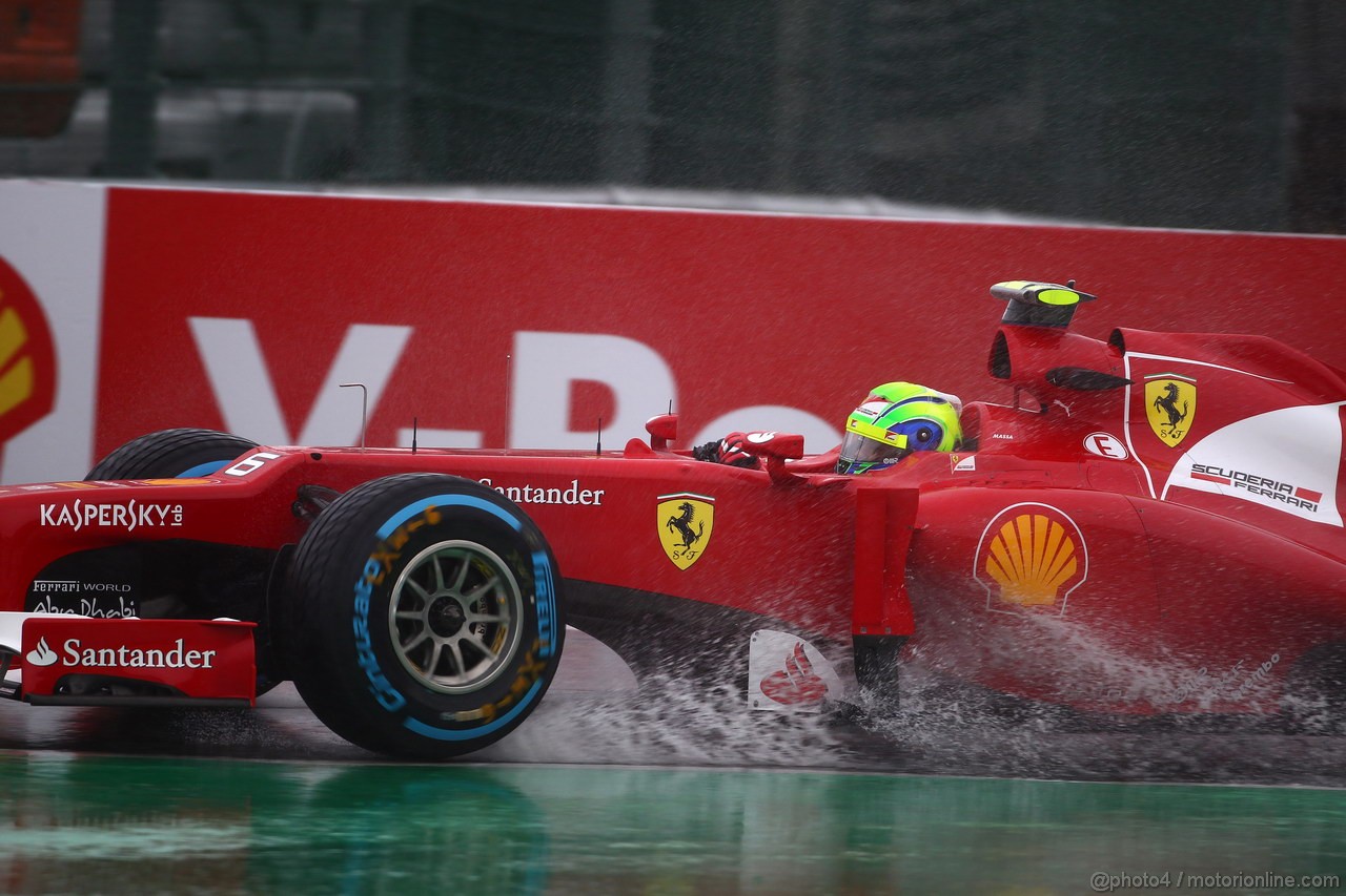 GP BELGIO, 31.08.2012- Prove Libere 1, Felipe Massa (BRA) Ferrari F2012 