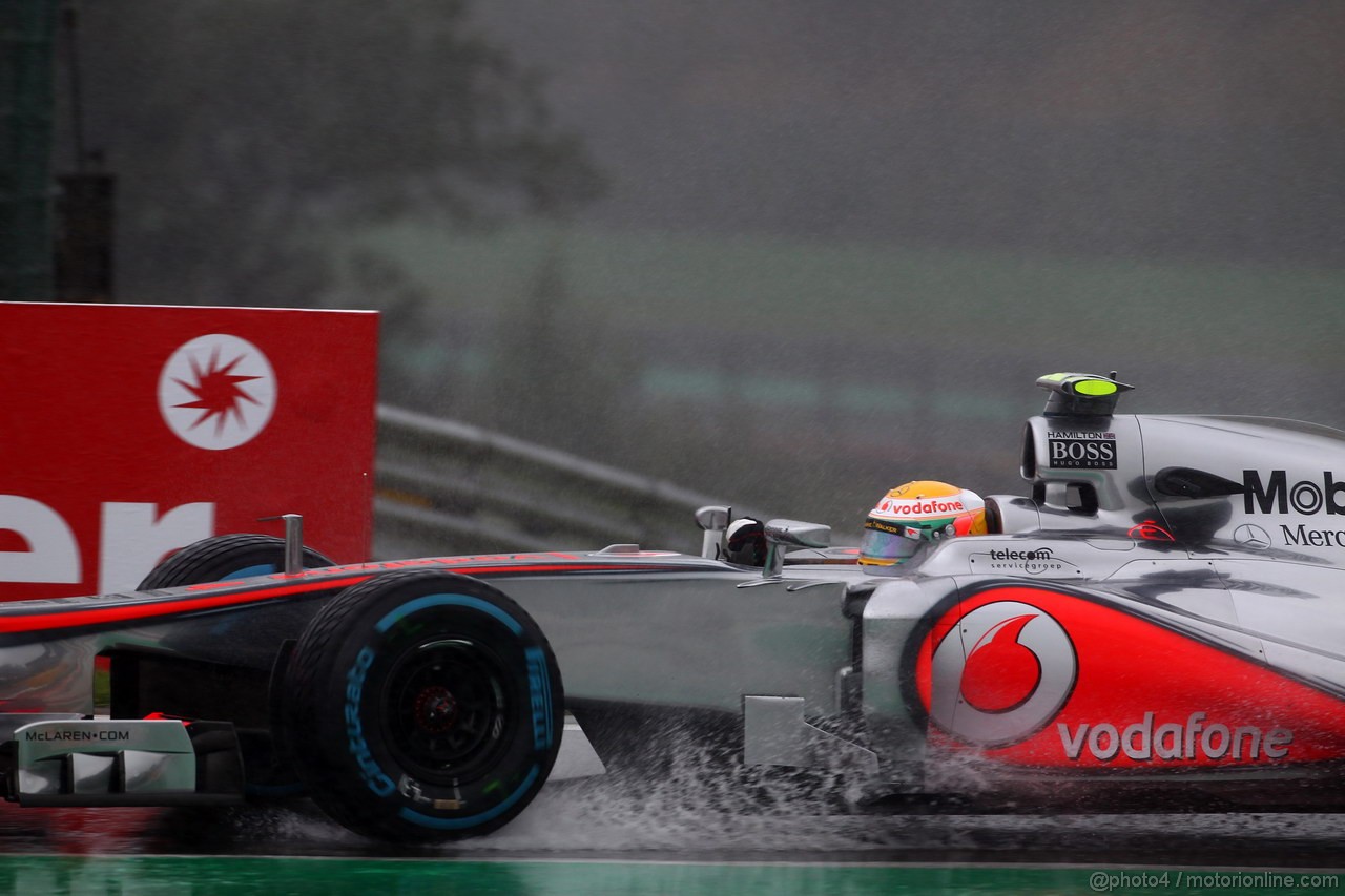 GP BELGIO, 31.08.2012- Prove Libere 1, Lewis Hamilton (GBR) McLaren Mercedes MP4-27 