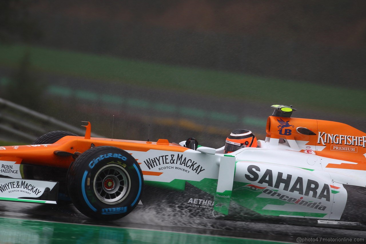 GP BELGIO, 31.08.2012- Prove Libere 1, Nico Hulkenberg (GER) Sahara Force India F1 Team VJM05 