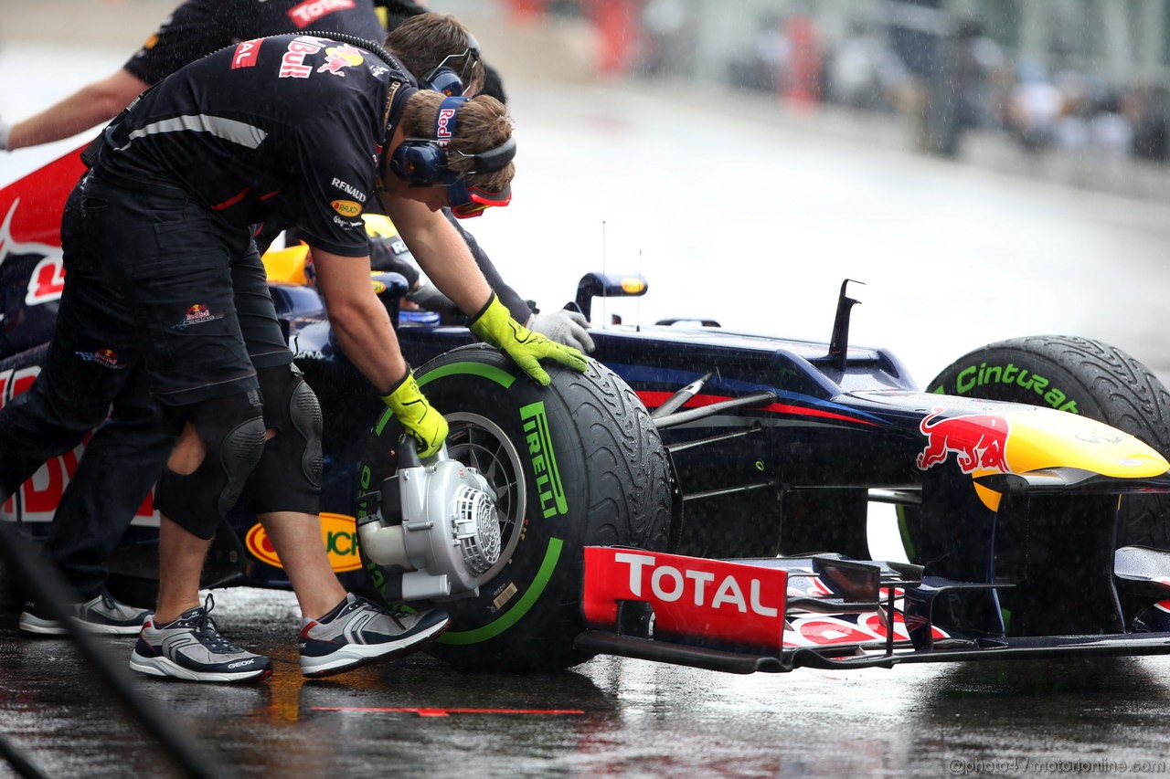 GP BELGIO, 31.08.2012- Prove Libere 1, Mark Webber (AUS) Red Bull Racing RB8 