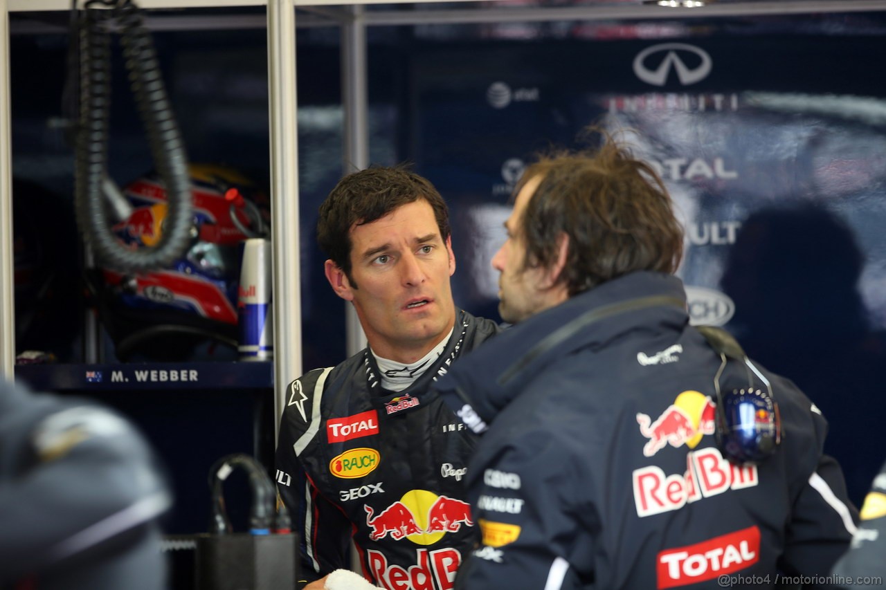 GP BELGIO, 31.08.2012- Prove Libere 1, Mark Webber (AUS) Red Bull Racing RB8 