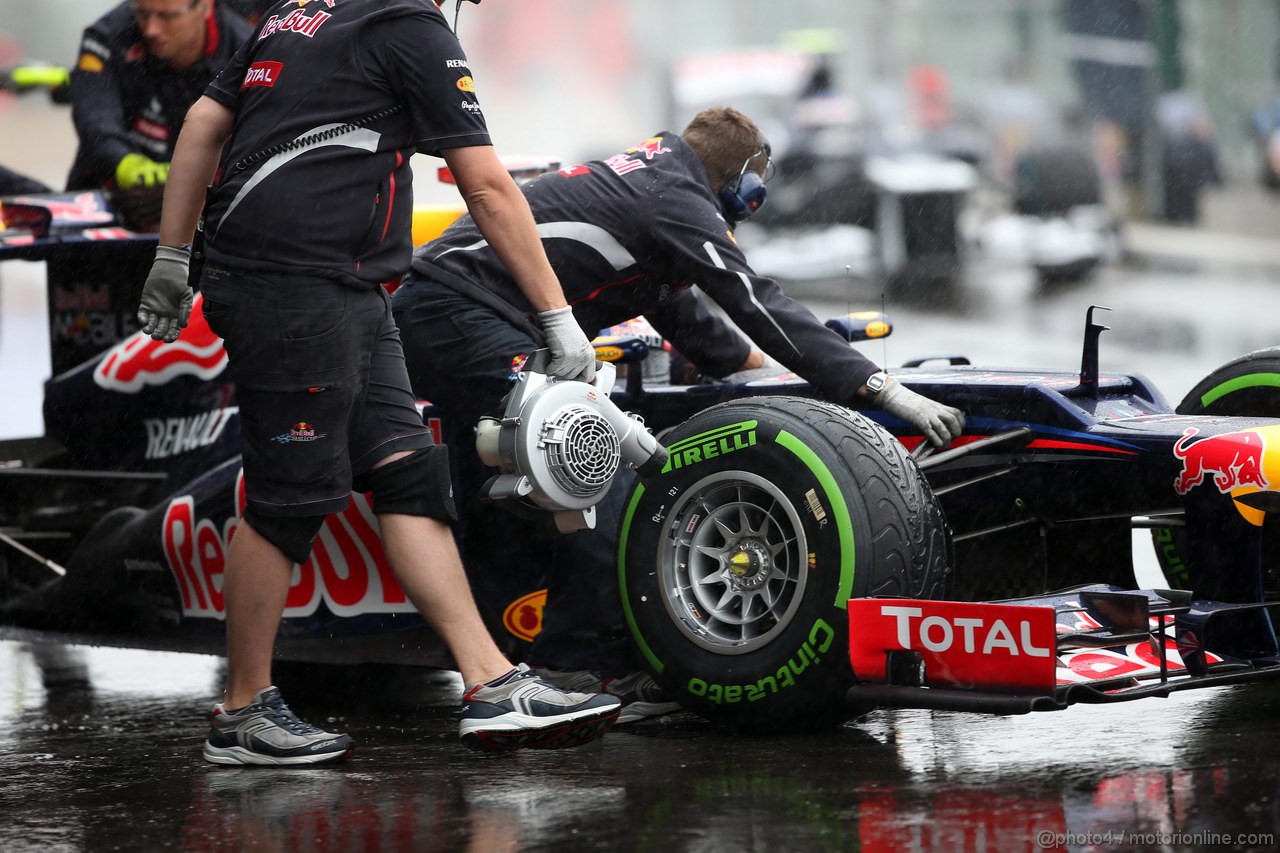 GP BELGIO, 31.08.2012- Prove Libere 1, Sebastian Vettel (GER) Red Bull Racing RB8 