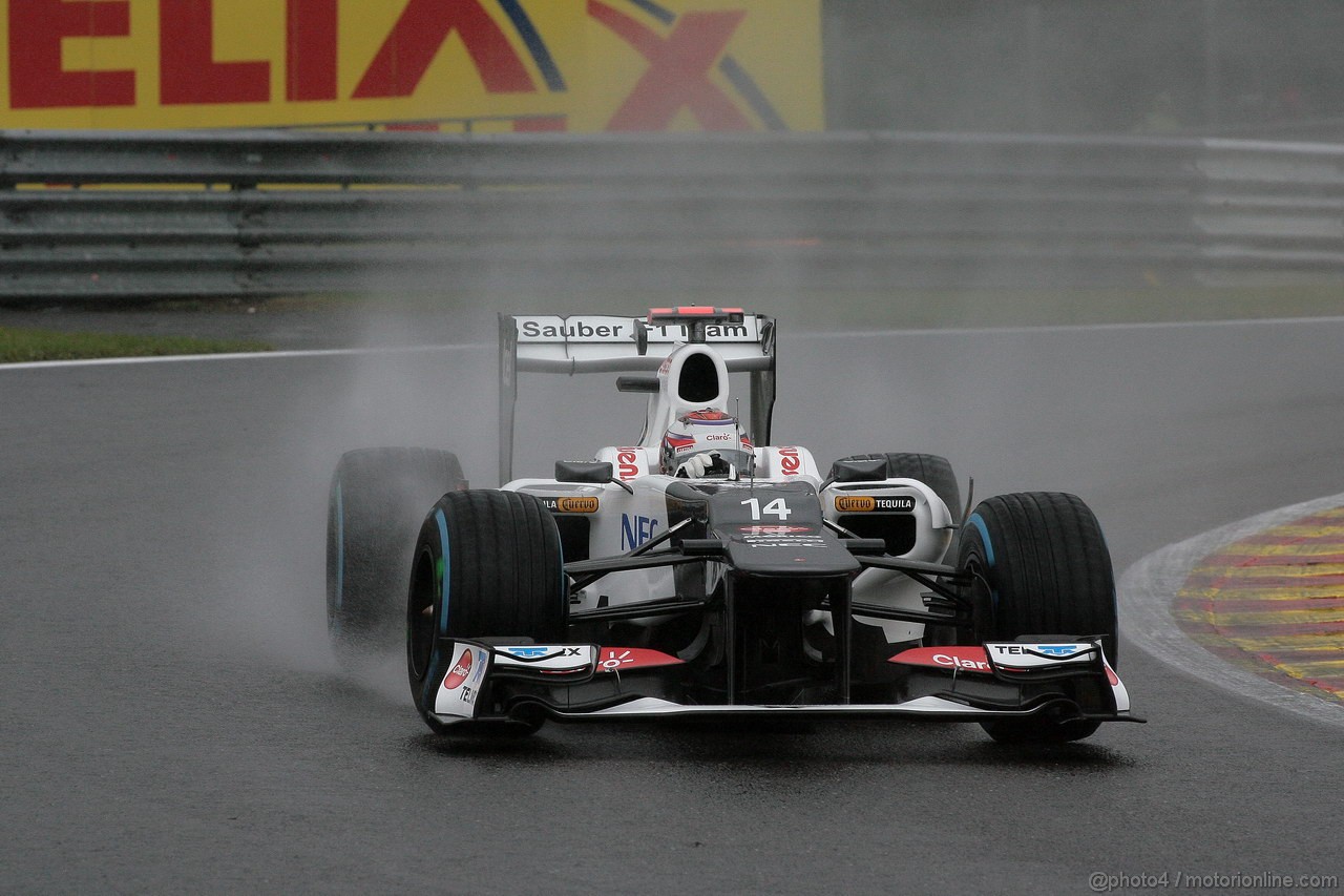 GP BELGIO, 31.08.2012- Prove Libere 1, Kamui Kobayashi (JAP) Sauber F1 Team C31 