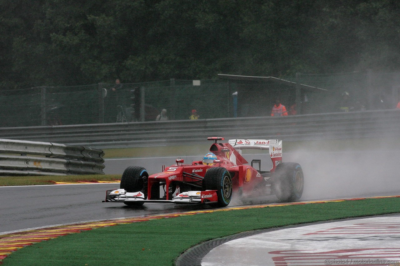 GP BELGIO, 31.08.2012- Prove Libere 1, Fernando Alonso (ESP) Ferrari F2012 