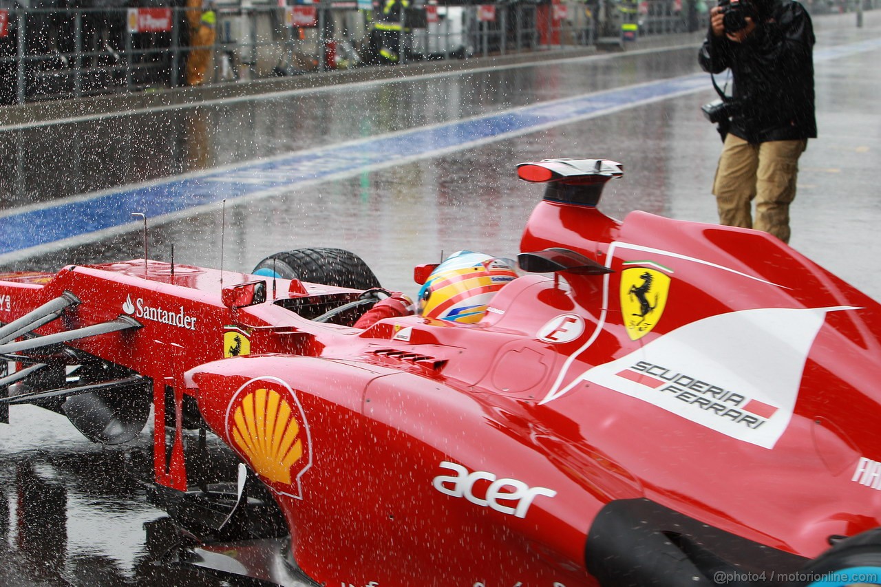 GP BELGIO, 31.08.2012- Prove Libere 1, Fernando Alonso (ESP) Ferrari F2012 